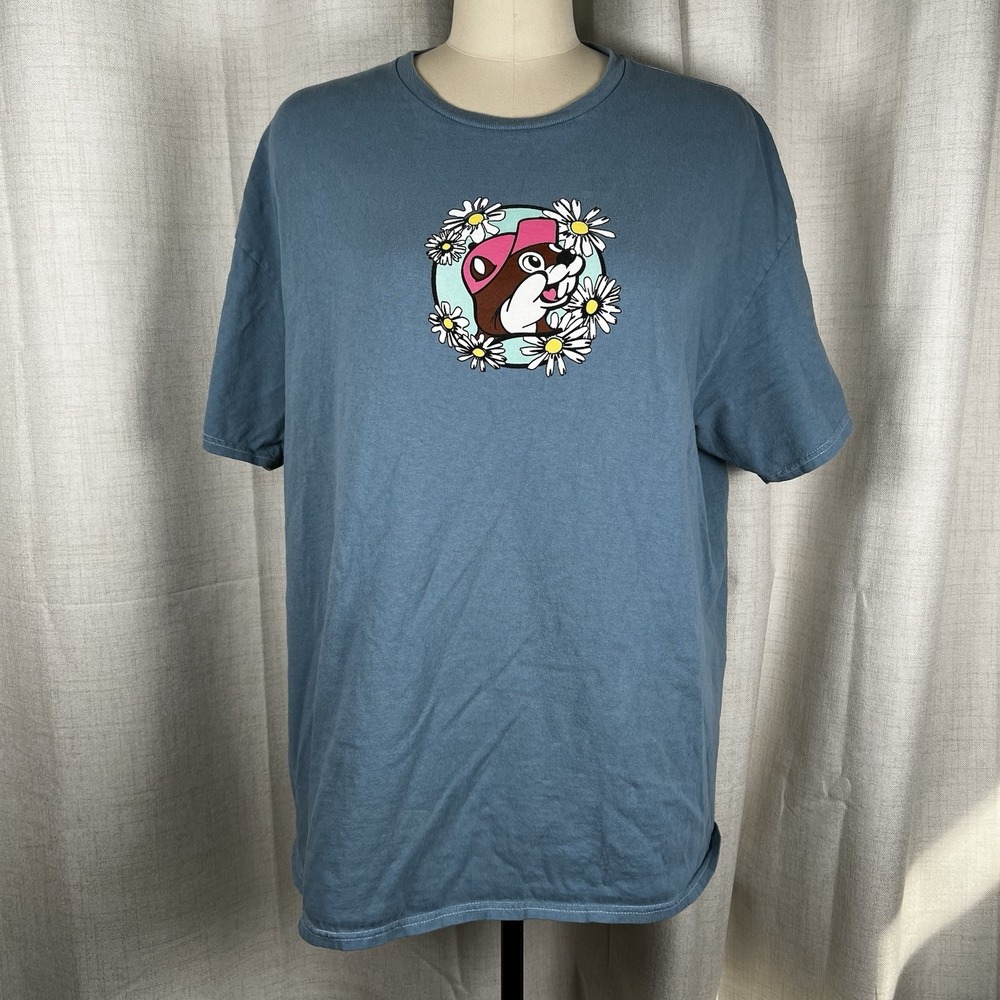 Buc-ee's Honey Bees & Buc-ee's Please‎ Women's 2XL  T-Shirt Beaver Flowers Daisy